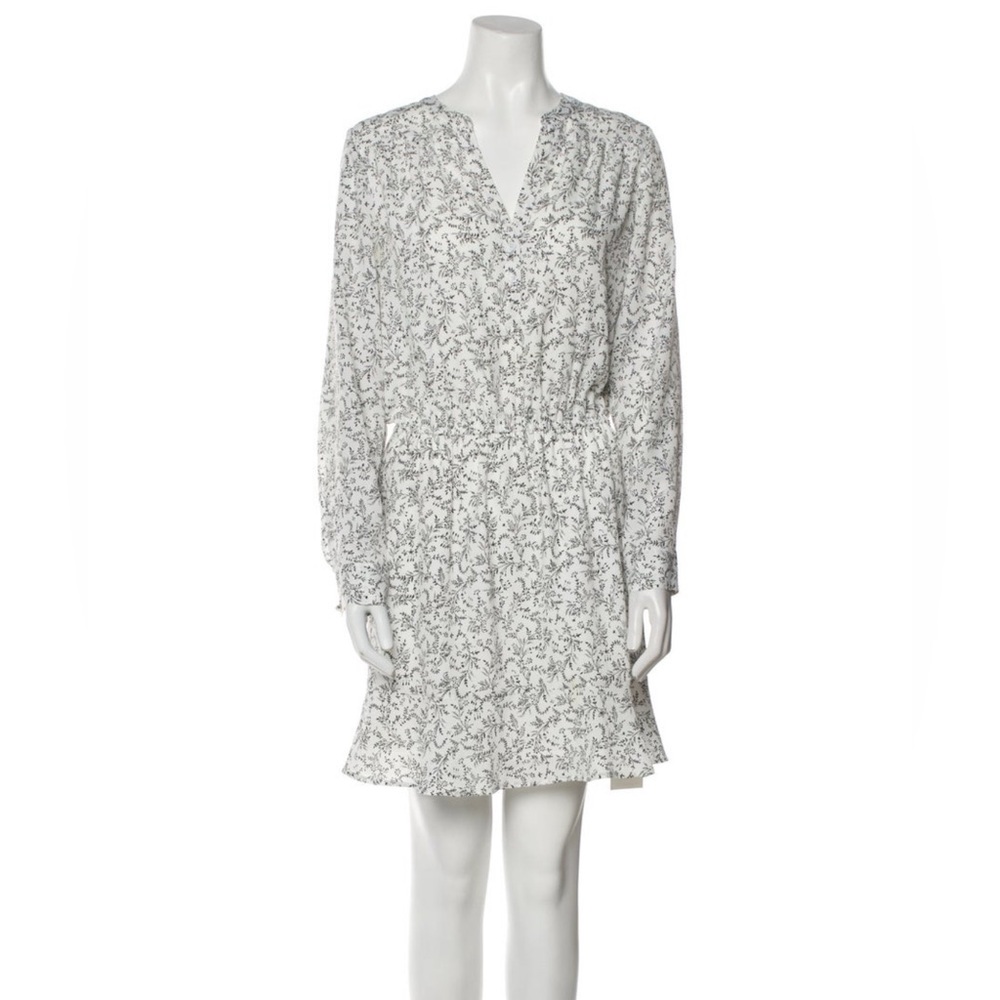 Joie White & Black Floral Print Mini Dress Womens XS